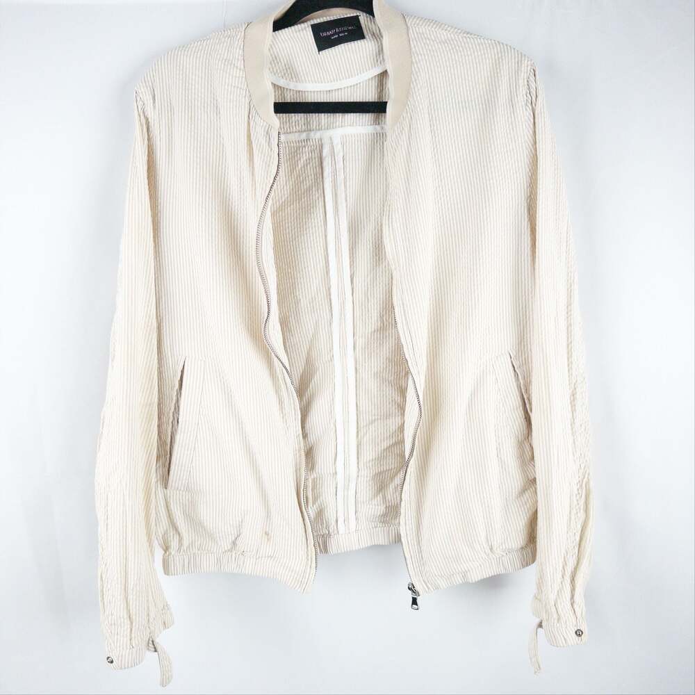 Urban Renewal Men's Striped Cotton Bomber Jacket